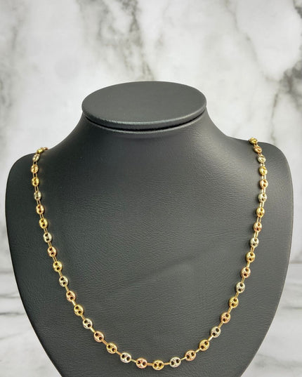 Cadena gc liso / 11,53 Gr Broche 0,60 / 60 Cm / 5,0 mm / Tres oros 18k
