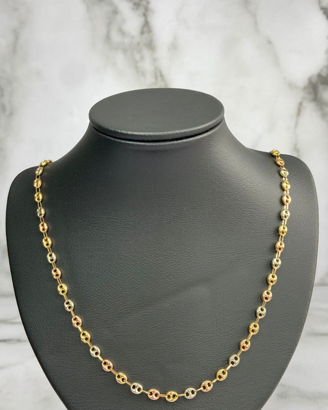 Cadena gc liso / 11,53 Gr Broche 0,60 / 60 Cm / 5,0 mm / Tres oros 18k