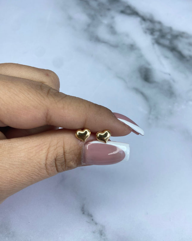 Topos Corazón liso / 0,64 Gr / Oro amarillo 18k