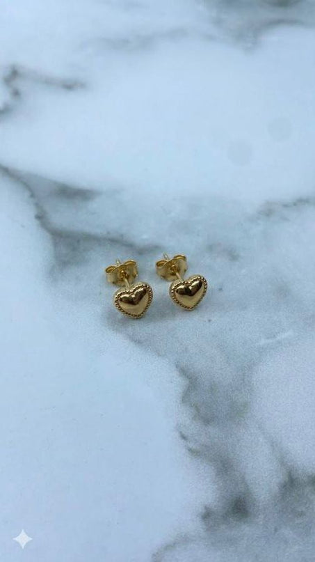 Topos Corazón liso con borde / 0,75 Gr / Oro amarillo 18k