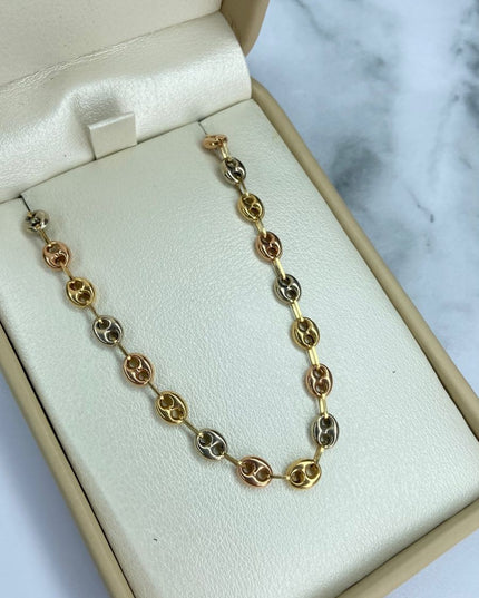 Cadena gc liso / 11,53 Gr Broche 0,60 / 60 Cm / 5,0 mm / Tres oros 18k