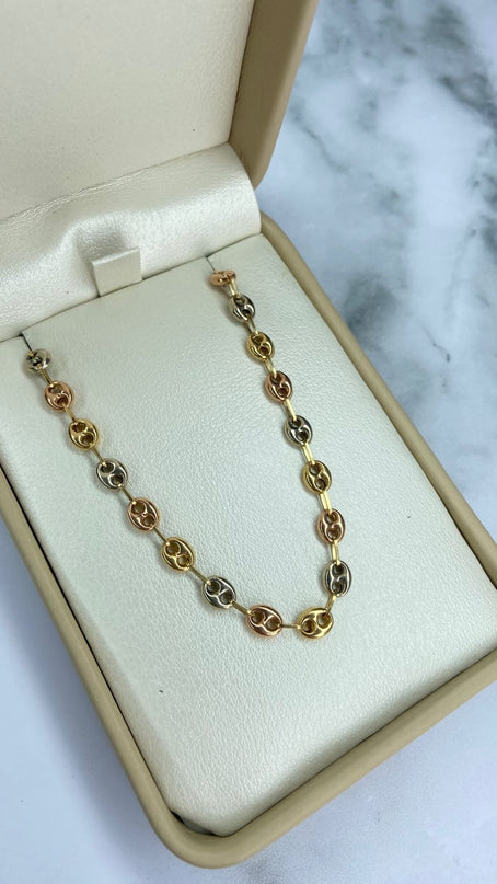 Cadena gc liso / 11,53 Gr Broche 0,60 / 60 Cm / 5,0 mm / Tres oros 18k