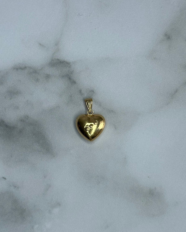 Dije corazon inflado con estrella / 1,25 Gr / Oro amarillo 18k