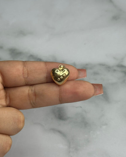 Dije corazon inflado con estrella / 1,25 Gr / Oro amarillo 18k