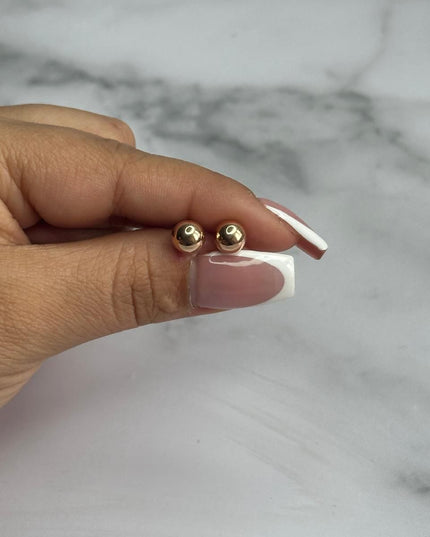 Topos Bola rosada #8 / 0,80 Gr / 8 mm / Oro rosa 18k
