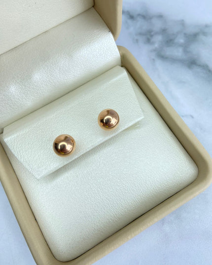Topos Bola rosada #8 / 0,80 Gr / 8 mm / Oro rosa 18k