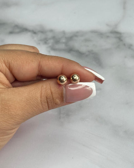 Topos Bola rosada #7 / 0,67 Gr / 7 mm / Oro rosa 18k