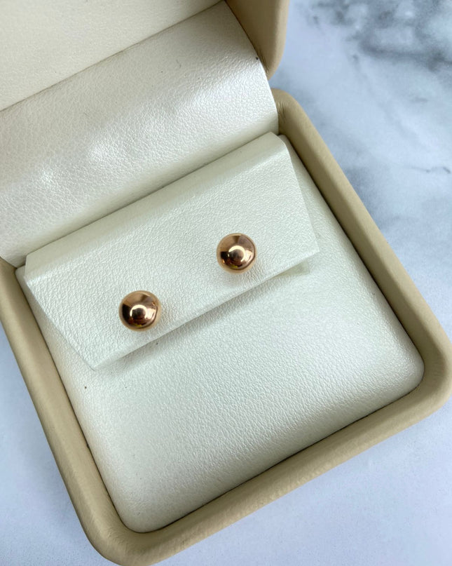 Topos Bola rosada #7 / 0,67 Gr / 7 mm / Oro rosa 18k