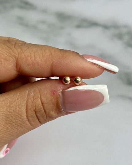 Topos Bola rosada #4 / 0,46 Gr / 4 mm / Oro rosa 18k