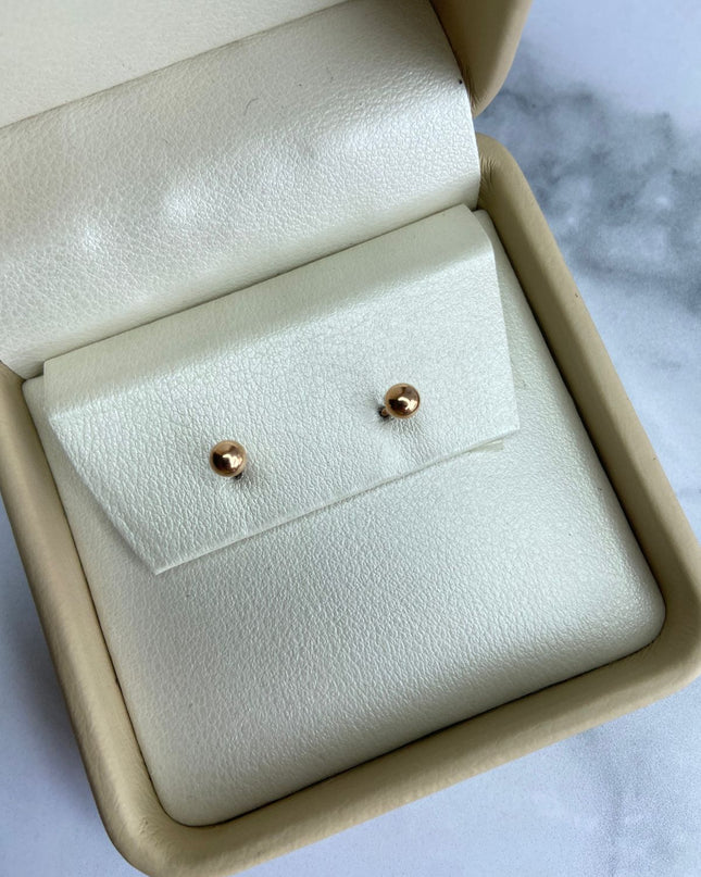 Topos Bola rosada #4 / 0,46 Gr / 4 mm / Oro rosa 18k