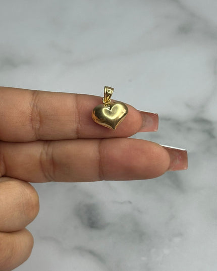 Dije corazon inflado liso / 0,88 Gr / Oro amarillo 18k
