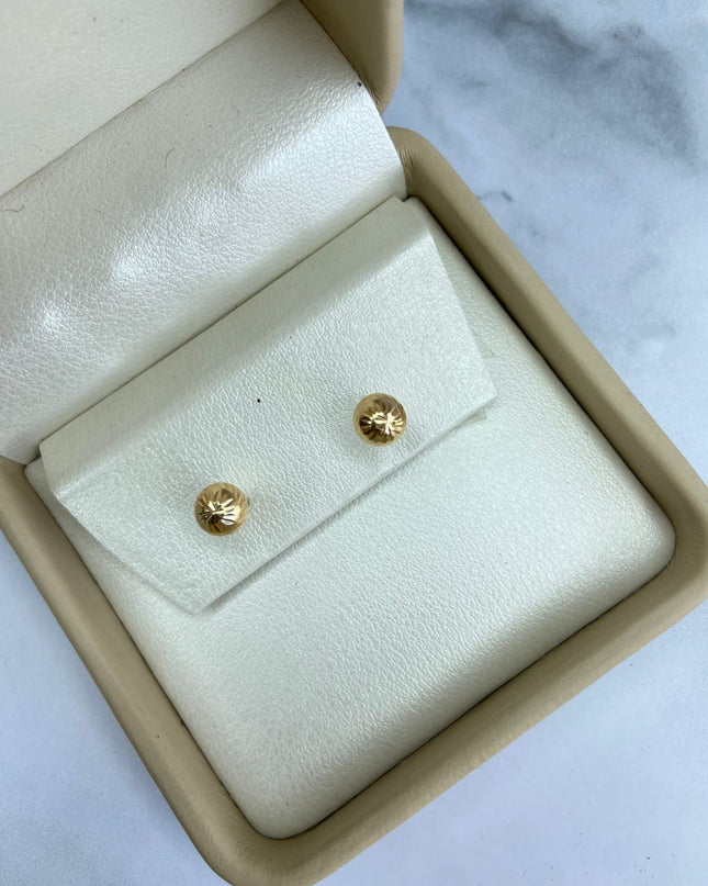 Topos Bola diamantada #6 / 0,78 Gr / 6 mm / Oro amarillo 18k