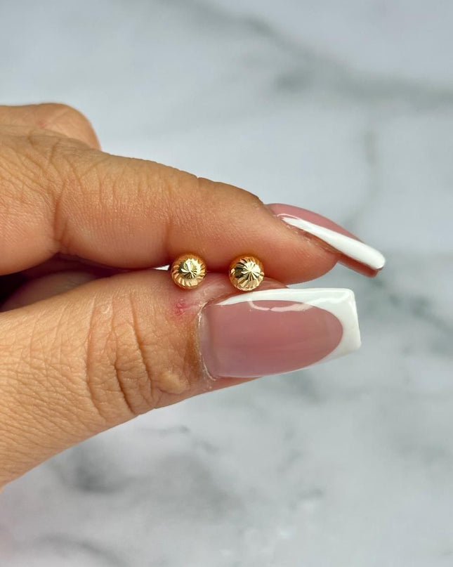 Topos Bola diamantada #5 / 0,63 Gr / 5 mm / Oro amarillo 18k