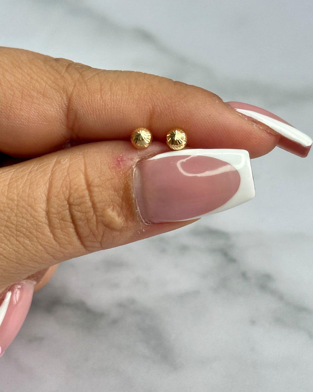 Topos Bola diamantada #4 / 0,54 Gr / 4 mm / Oro amarillo 18k