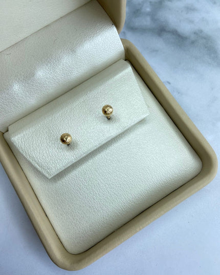 Topos Bola diamantada #4 / 0,54 Gr / 4 mm / Oro amarillo 18k