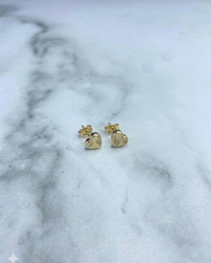 Topos Corazón diamantado pequeño / 0,68 Gr / Oro amarillo 18k