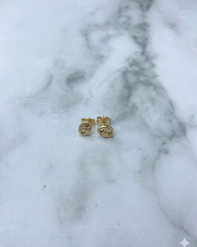 Topos Gc diamantado mediano / 0,80 Gr / 7 mm / Oro amarillo 18k