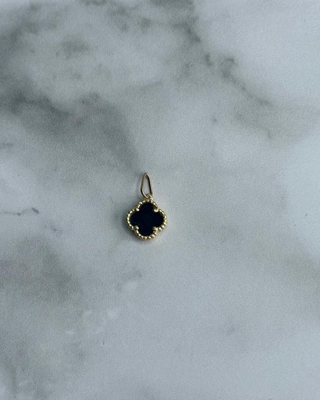 Dije casting trebol negro / 1,12 Gr / Oro amarillo 18k
