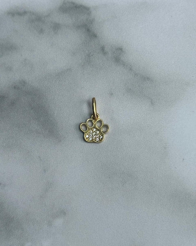 Dije casting huella de perro / 0,69 Gr / Oro amarillo 18k