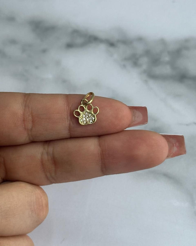 Dije casting huella de perro / 0,69 Gr / Oro amarillo 18k