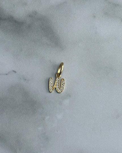 Dije casting letra W / 0,63 Gr / Oro amarillo 18k