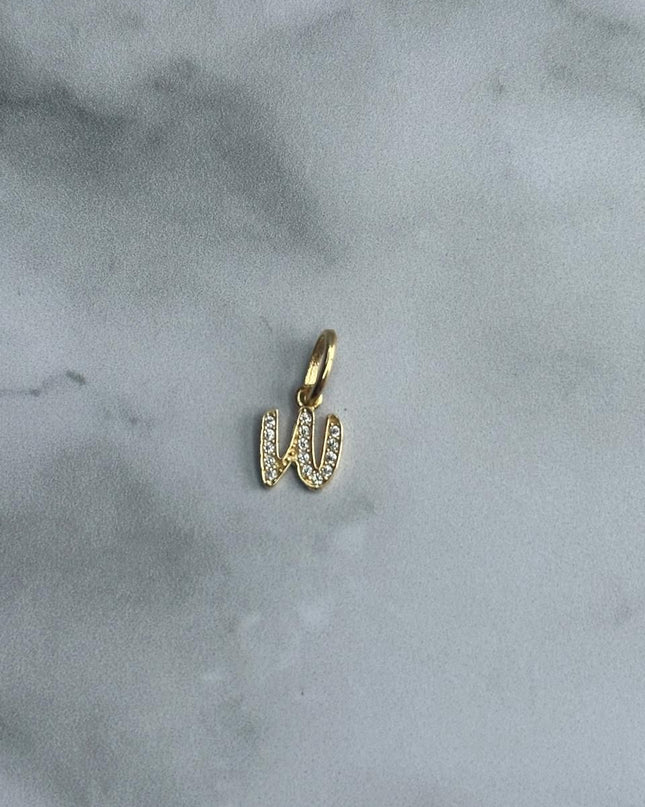Dije casting letra W / 0,63 Gr / Oro amarillo 18k