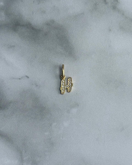 Dije casting letra H / 0,62 Gr / Oro amarillo 18k