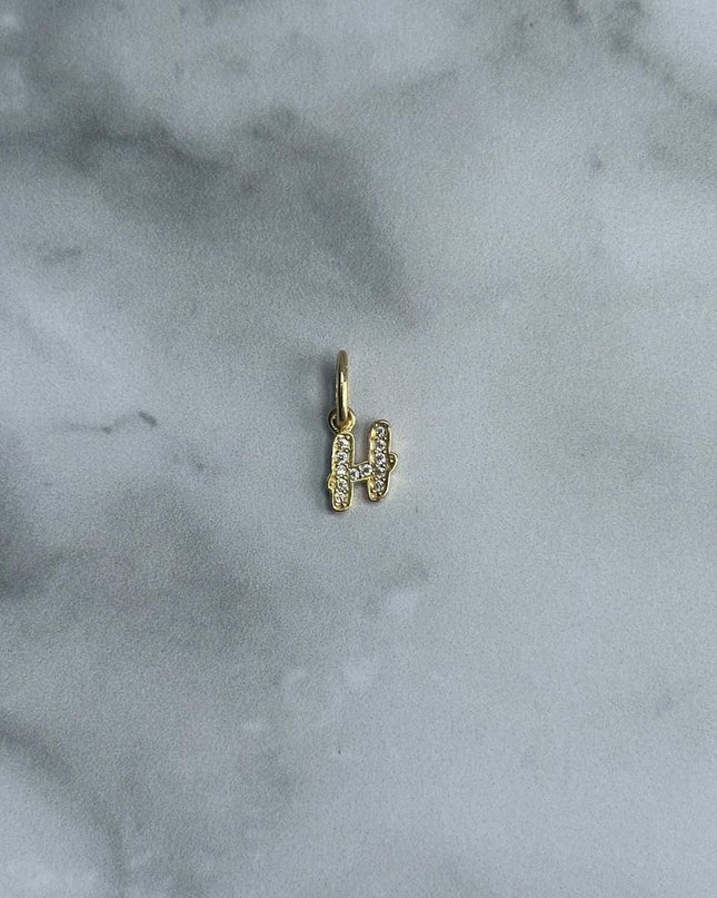 Dije casting letra H / 0,62 Gr / Oro amarillo 18k