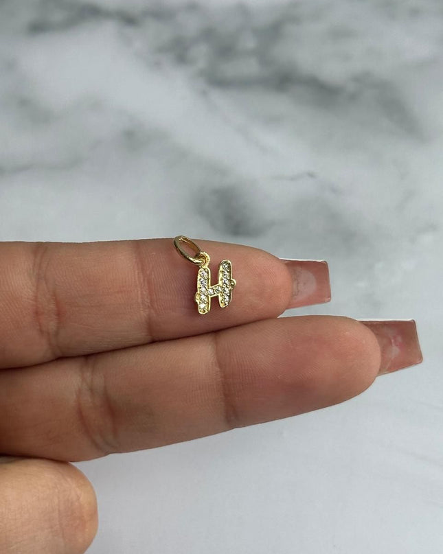 Dije casting letra H / 0,62 Gr / Oro amarillo 18k