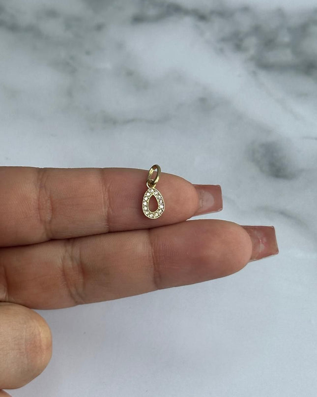 Dije casting letra O / 0,50 Gr / Oro amarillo 18k