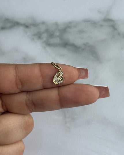 Dije casting letra E / 0,80 Gr / Oro amarillo 18k