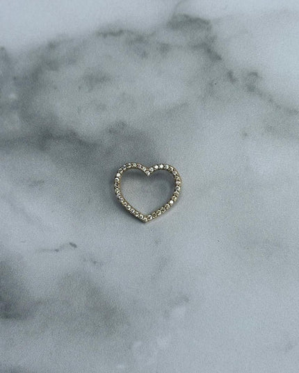 Herraje casting corazón mediano / 1,00 Gr / Oro amarillo 18k