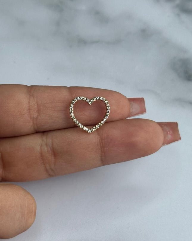Herraje casting corazón mediano / 1,00 Gr / Oro amarillo 18k