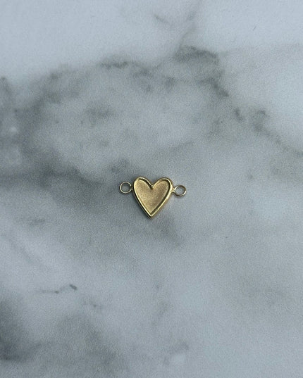 Herraje corazon liso con borde / 0,50 Gr / Oro amarillo 18k