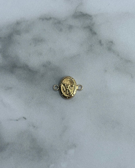 Herraje san miguel arcangel con borde / 0,58 Gr / 1,5 Cm / Oro amarillo 18k