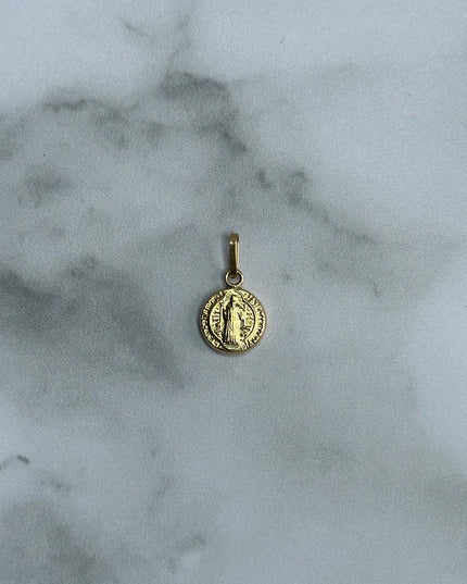 Dije san benito / 0,59 Gr / 1,2 Cm / Oro amarillo 18k