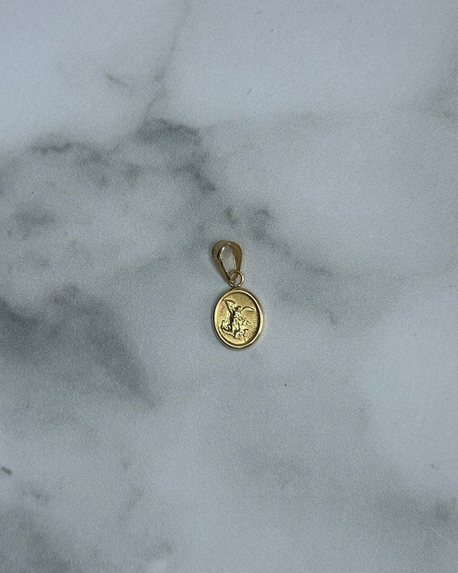 Dije san miguel arcangel doble cara / 0,61 Gr / 1,2 Cm / Oro amarillo 18k