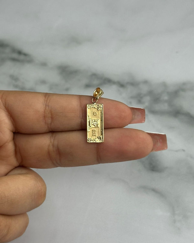 Dije billete dólar / 1,11 Gr / Oro amarillo 18k