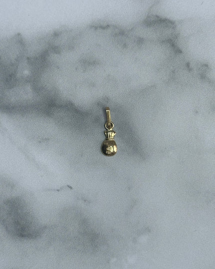 Dije bolsa de dinero / 0,27 Gr / 1,2 Cm / Oro amarillo 18k