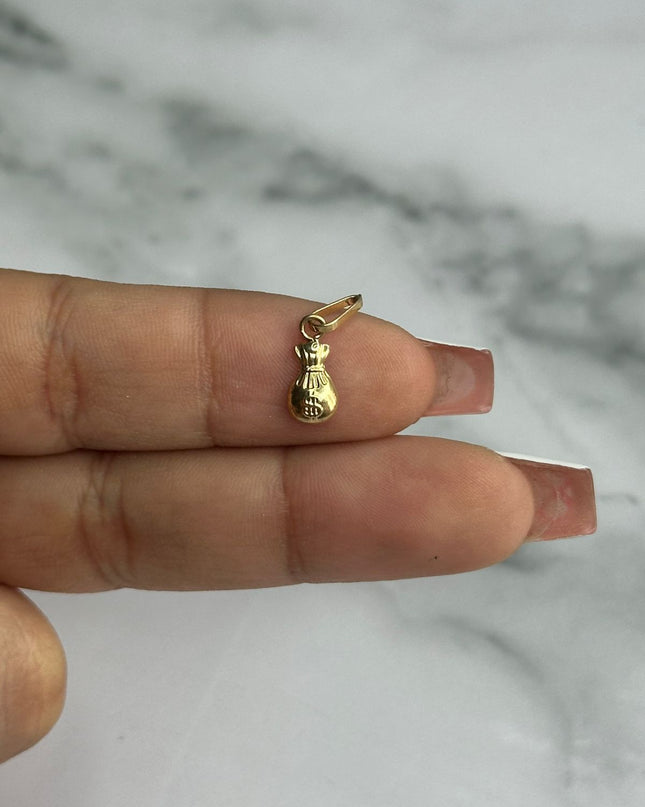 Dije bolsa de dinero / 0,27 Gr / 1,2 Cm / Oro amarillo 18k