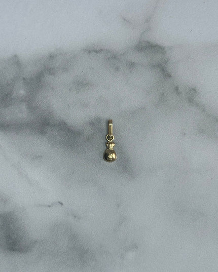Dije bolsa de dinero / 0,22 Gr / 1,0 Cm / Oro amarillo 18k