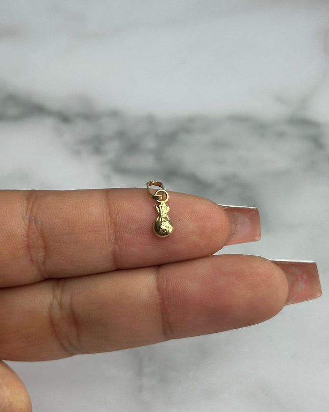 Dije bolsa de dinero / 0,22 Gr / 1,0 Cm / Oro amarillo 18k
