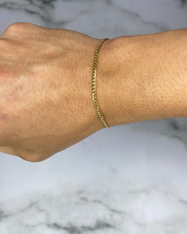 Pulso cubano / 1,12 Gr / 20,5 Cm / Oro amarillo 18k / It