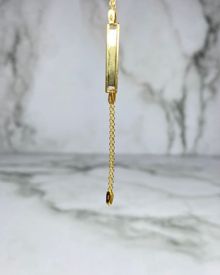 Pulso bebé con placa / 1,55 Gr / 12 Cm / Oro amarillo 18k / It
