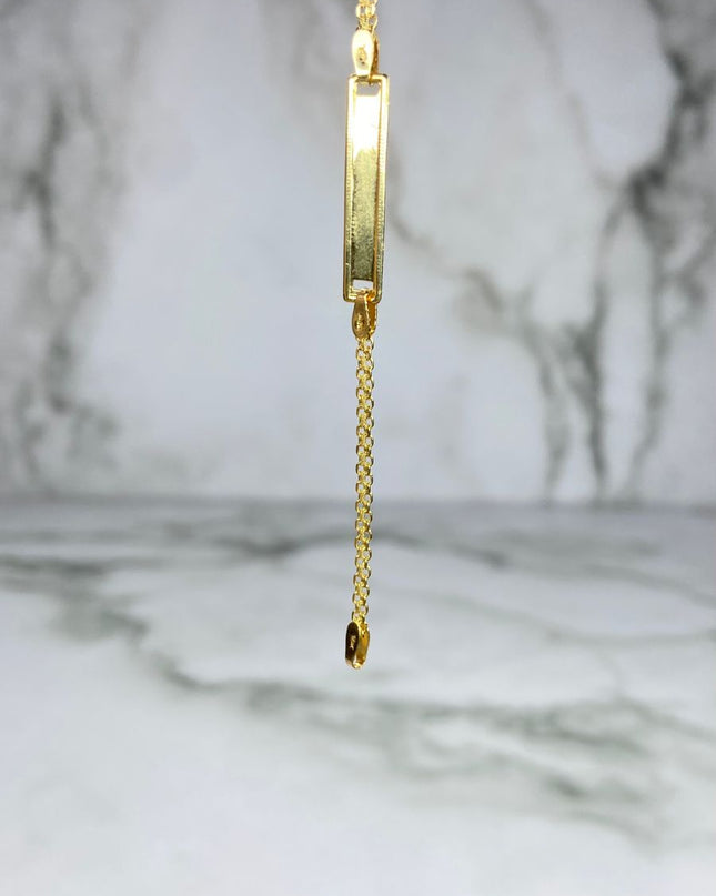 Pulso bebé con placa / 1,55 Gr / 12 Cm / Oro amarillo 18k / It