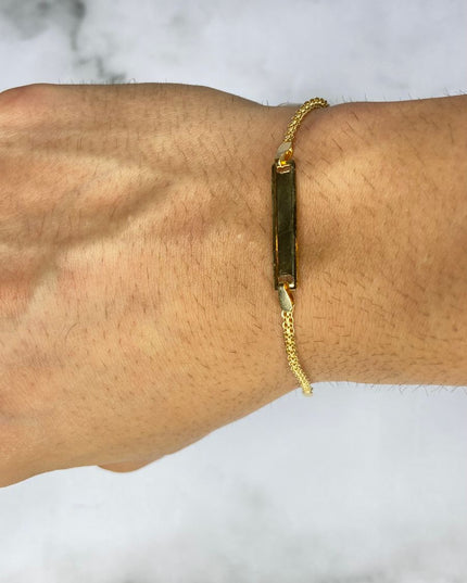 Pulso bebé con placa / 1,55 Gr / 12 Cm / Oro amarillo 18k / It