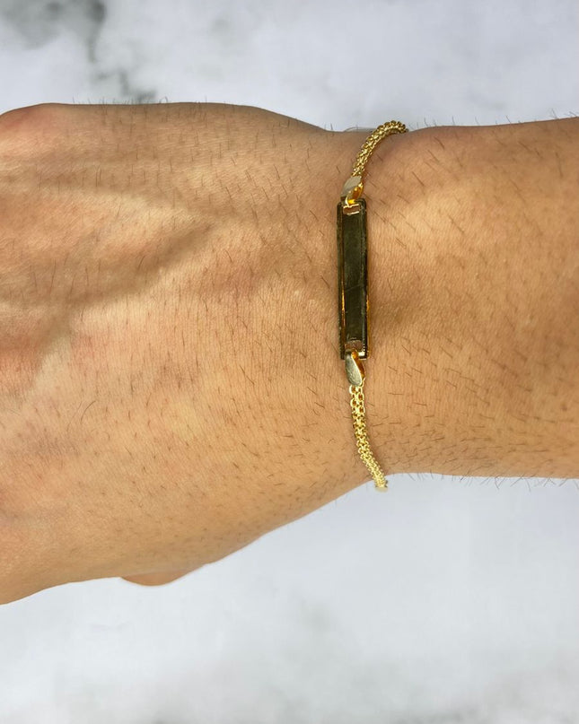 Pulso bebé con placa / 1,55 Gr / 12 Cm / Oro amarillo 18k / It