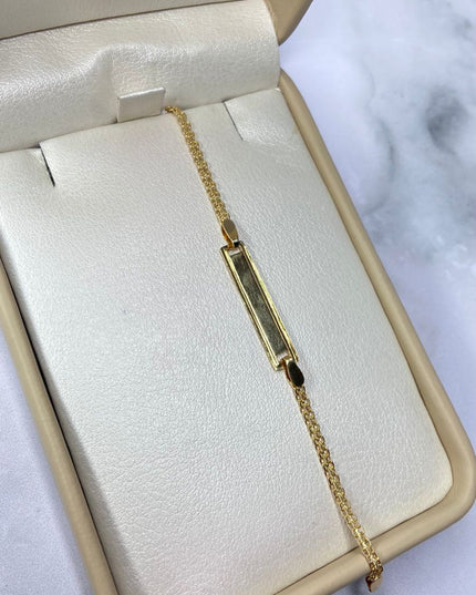 Pulso bebé con placa / 1,55 Gr / 12 Cm / Oro amarillo 18k / It