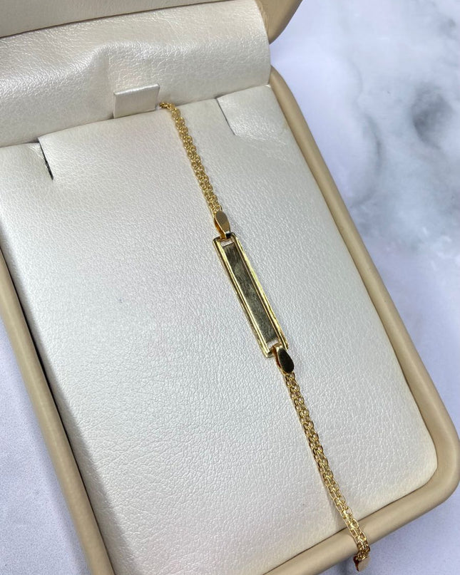 Pulso bebé con placa / 1,55 Gr / 12 Cm / Oro amarillo 18k / It