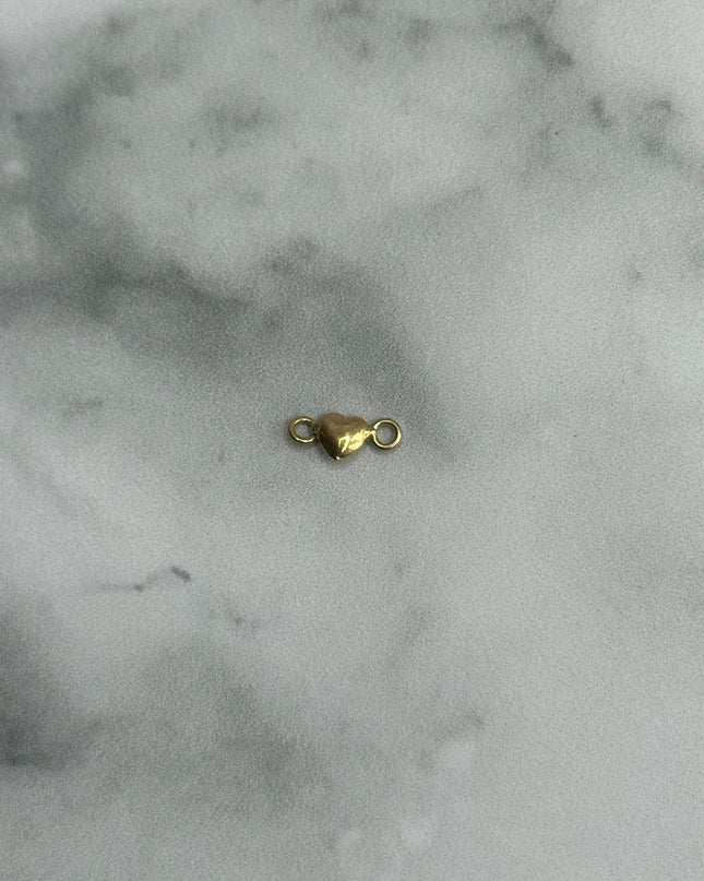 Herraje corazon liso inflado pequeño / 0,16 Gr / Oro amarillo 18k